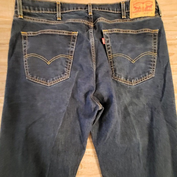 Levis 505 Jeans Mens 40x30 Blue Denim Pants Regular Straight Medium Wash - Picture 8 of 9